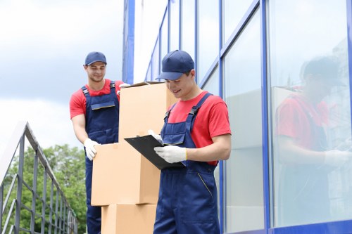 Business stock and files prepared for storage