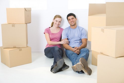 Professional movers handling furniture securely