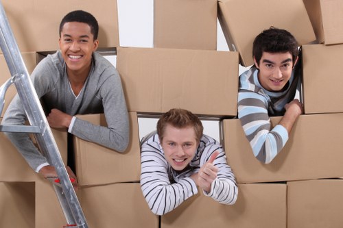 Van loading items for self storage in Highbury